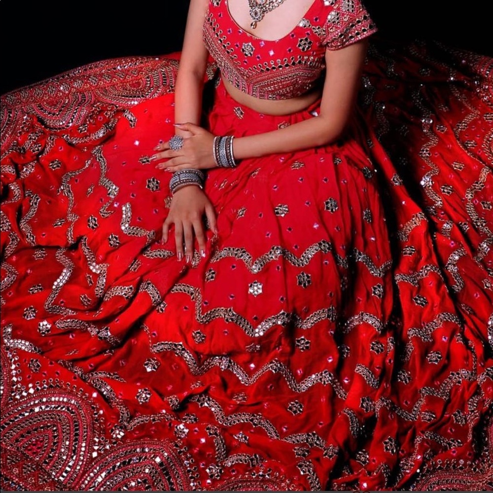 Pinkish Red lehenga
